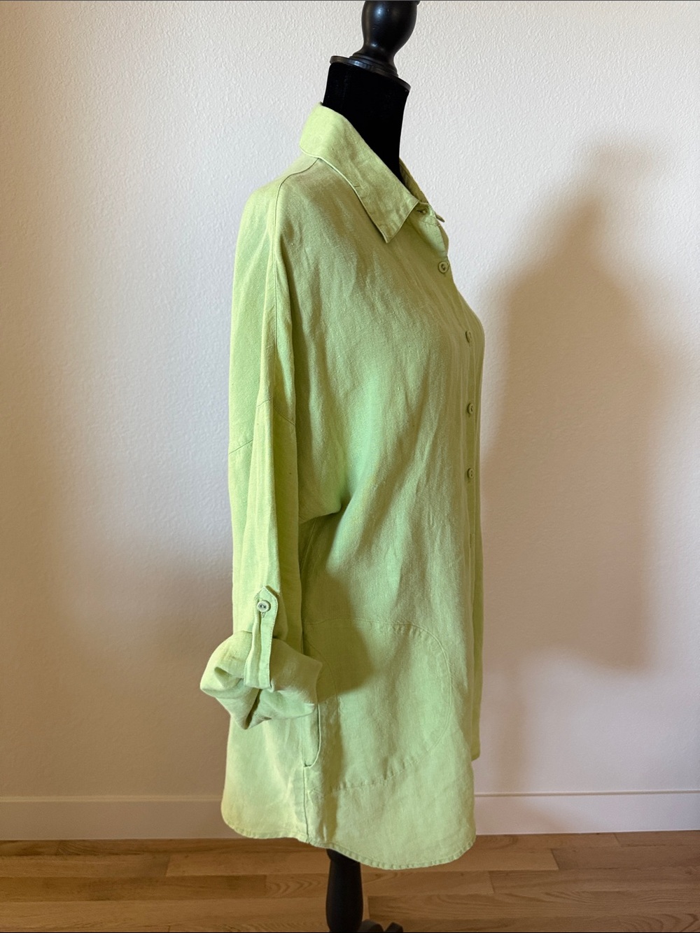 Chico’s Light Green Women’s 100% Linen Shirt